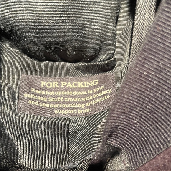 Eric Javits Tiffany Plum Deep Purple Rabbit Felt Fedora Hat Packable - Picture 5 of 5